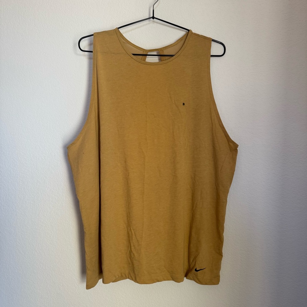 Nike Sleeveless Muscle Tank in Mustard